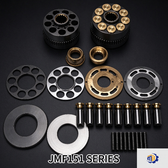 JMF151 Hydraulic Repair Kit Cylinder Block Valve Plate Retainer Plate Splined Bushing Thrust Plate Piston Set JMF151